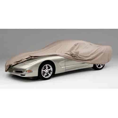 Custom Fit Car Cover WeatherShield HP Taupe 2 Mirror Pockets Size T3 231 in. Overall Length