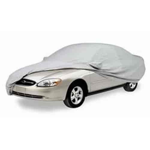 Custom Fit Car Cover Polycotton Gray 2 Mirror Pockets Size G3 w/Rear Wing