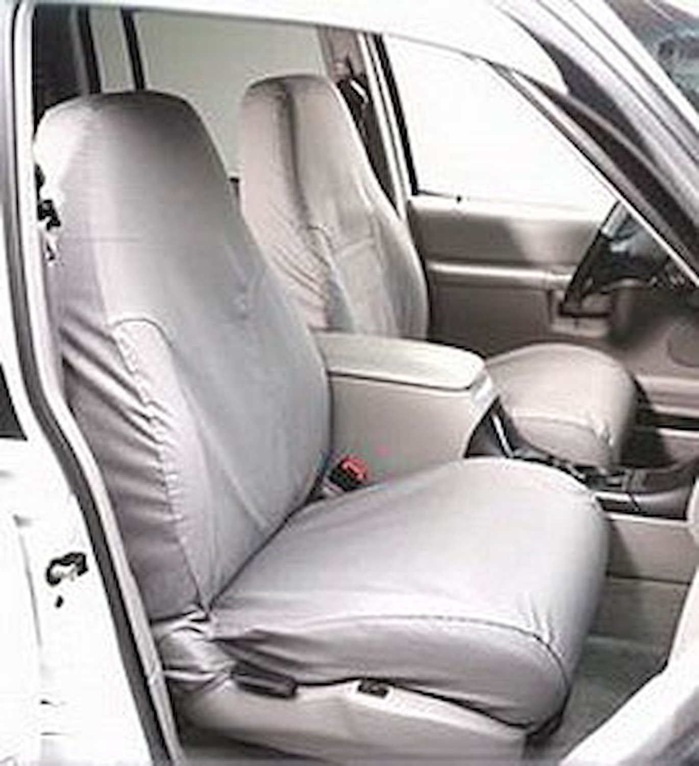 SeatSaver Custom Seat Cover Polycotton Gray/Silver w/60/40 Bench Seat w/Covered Fold Down Console