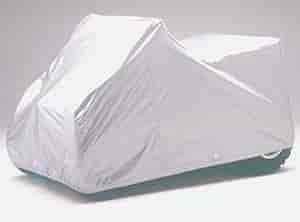 Ready-Fit ATV Cover Silver Urethane Retail Box Small w/Racks 72 in. And Under Overall Length Incl. Tie Down Grommets