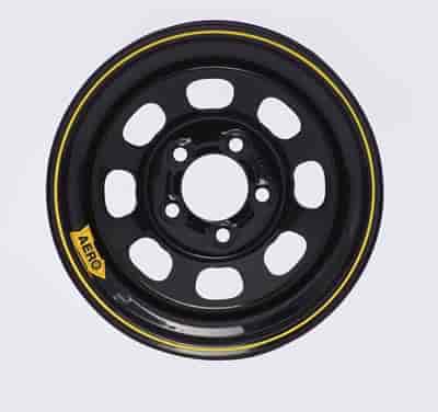 50 Series 15" x 12" Black Roll-Formed Race Wheel