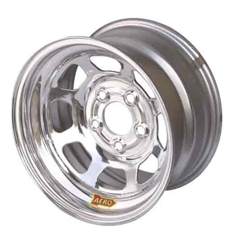 50 Series 15" x 12" Chrome Roll-Formed Race Wheel