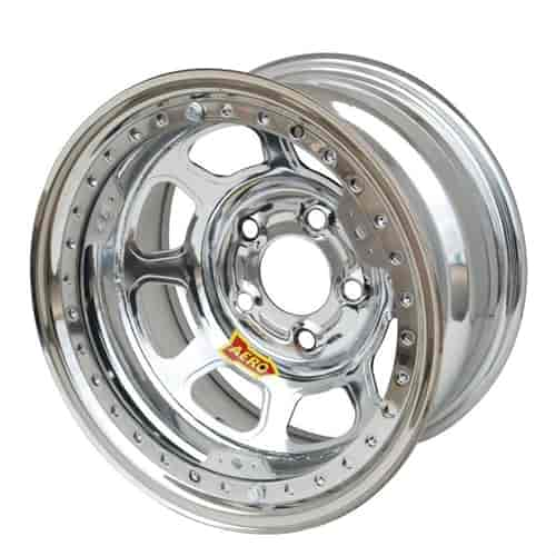 53 Series 15" x 8" AEROBrite Chrome Roll-Formed Beadlock Race Wheel