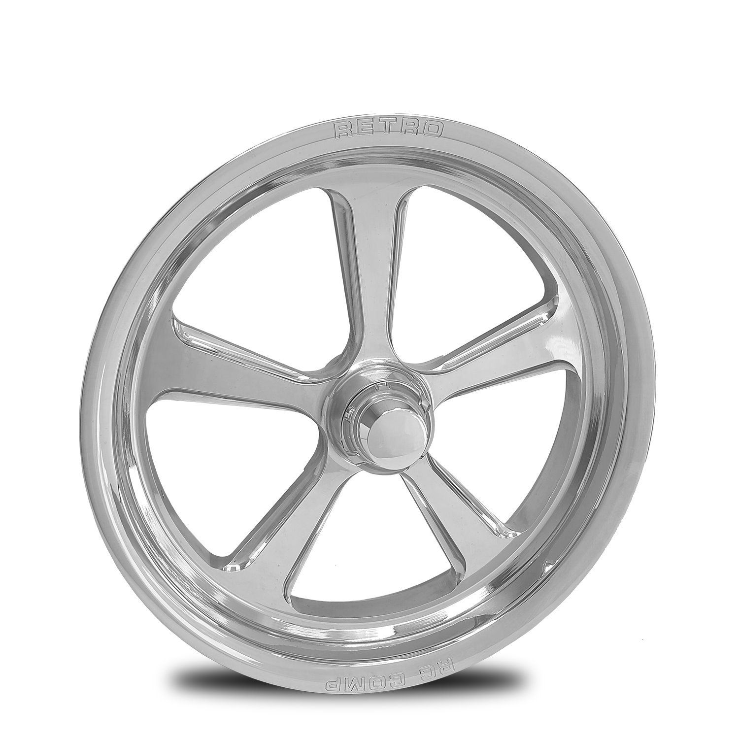 CS172209-10P Retro Polished Spindle-Mount Front Wheel [Size: 17" x 2.25"] Polished