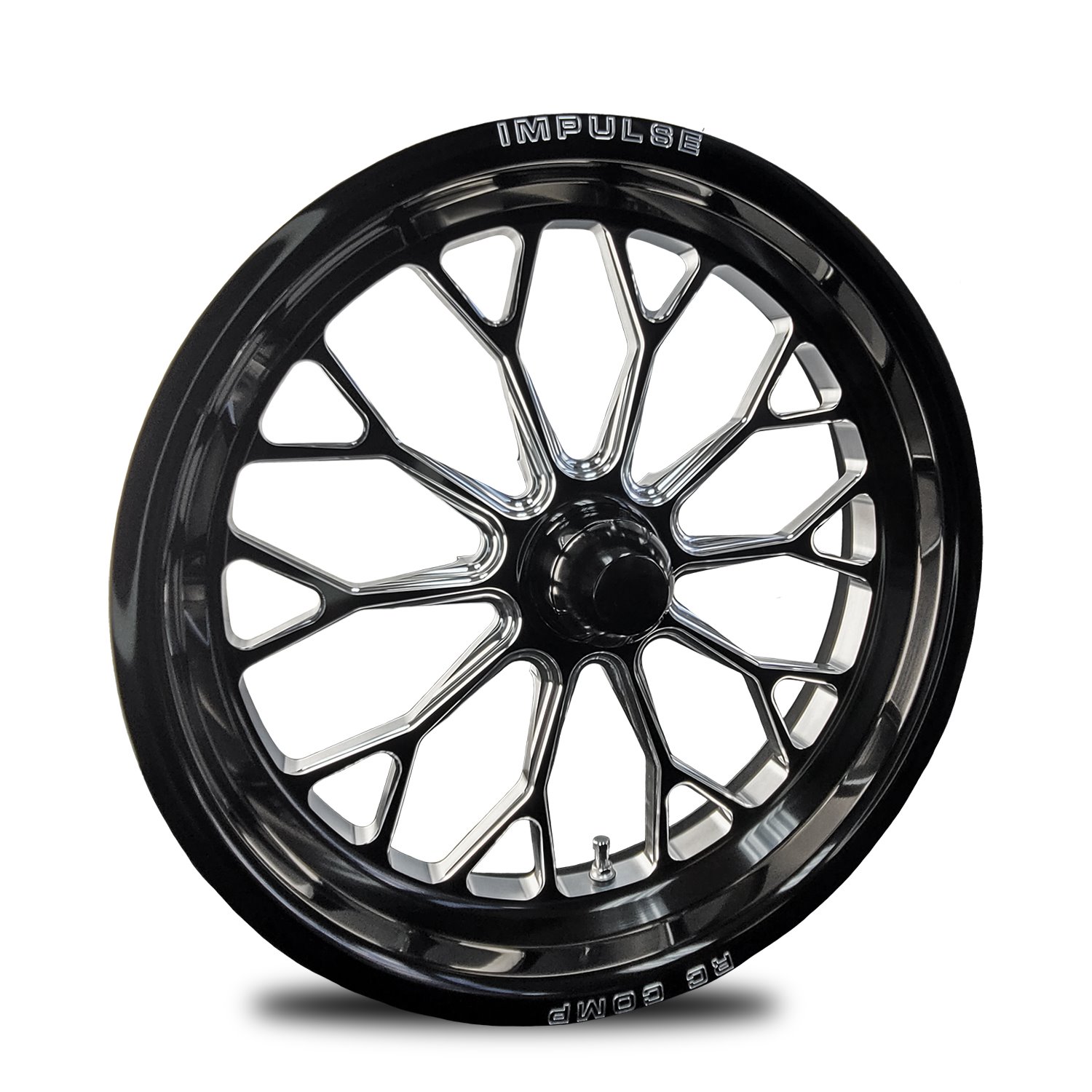 CS174004-14E Impulse Eclipse Spindle-Mount Front Wheel [Size: 17" x 4"] Black Anodized w/ Machined Accents