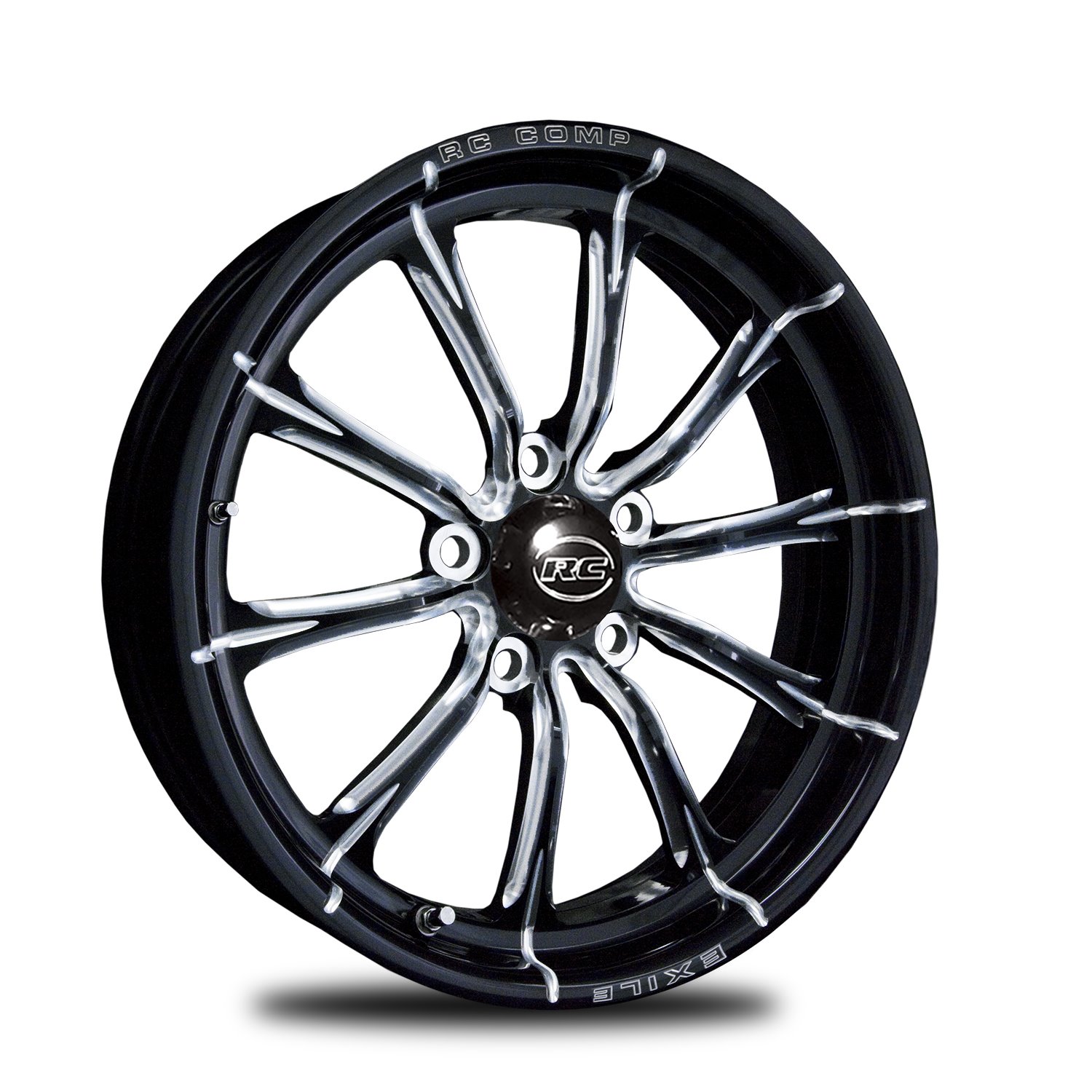 CS53511-02EP Exile Eclipse Prism Front Wheel [Size: 15" x 3.50"] Black Anodized w/ Polished/Machined Accents