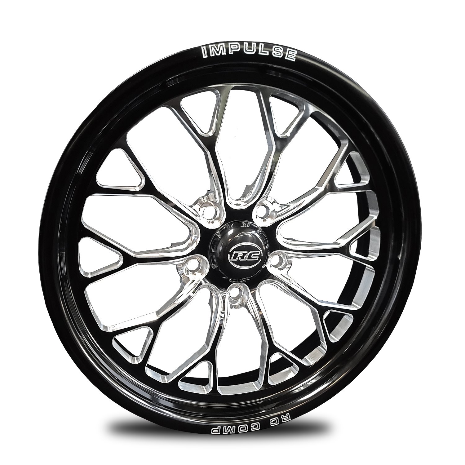 CS53511-14EP Impulse Eclipse Prism Front Wheel [Size: 15" x 3.50"] Black Anodized w/ Polished/Machined Accents