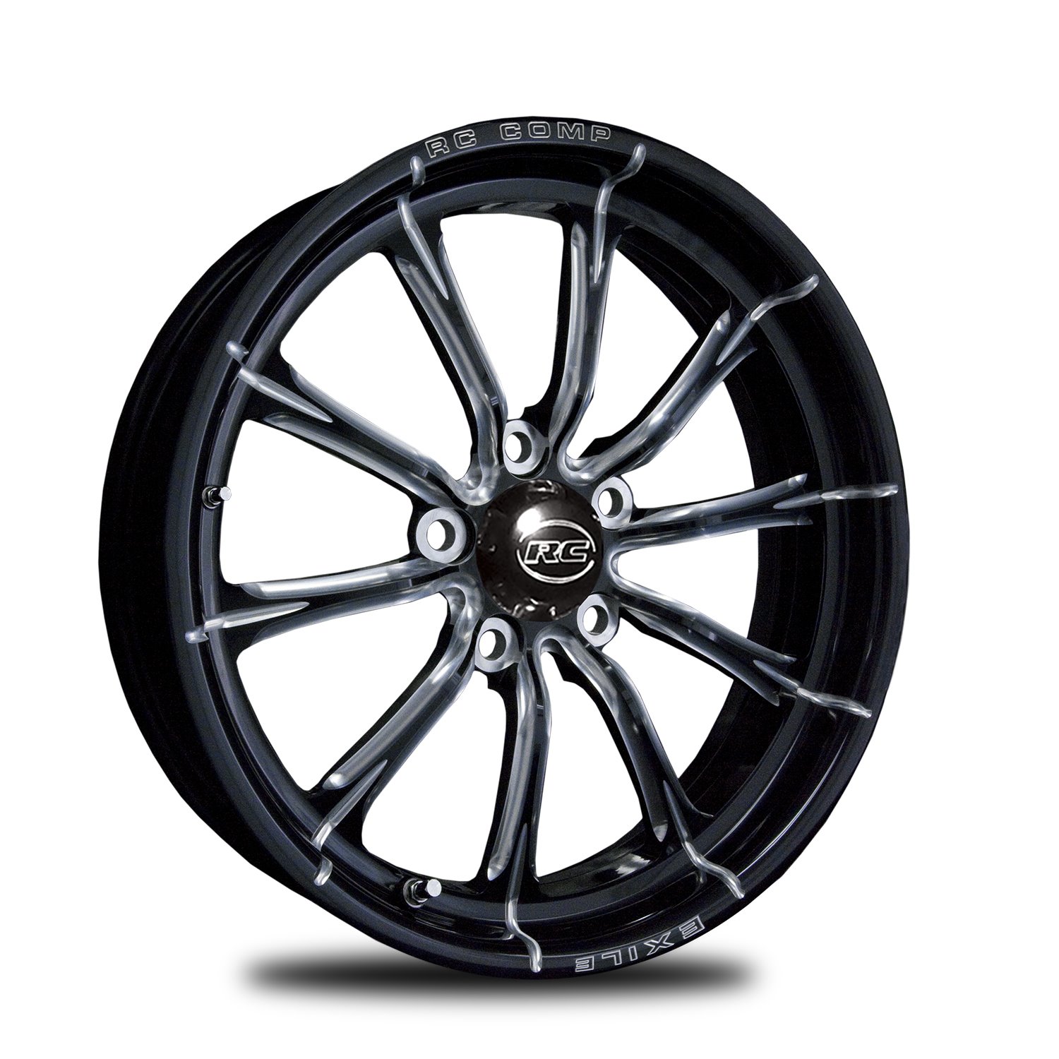 CS53512-02E Exile Eclipse Front Wheel [Size: 15" x 3.50"] Black Anodized w/ Machined Accents