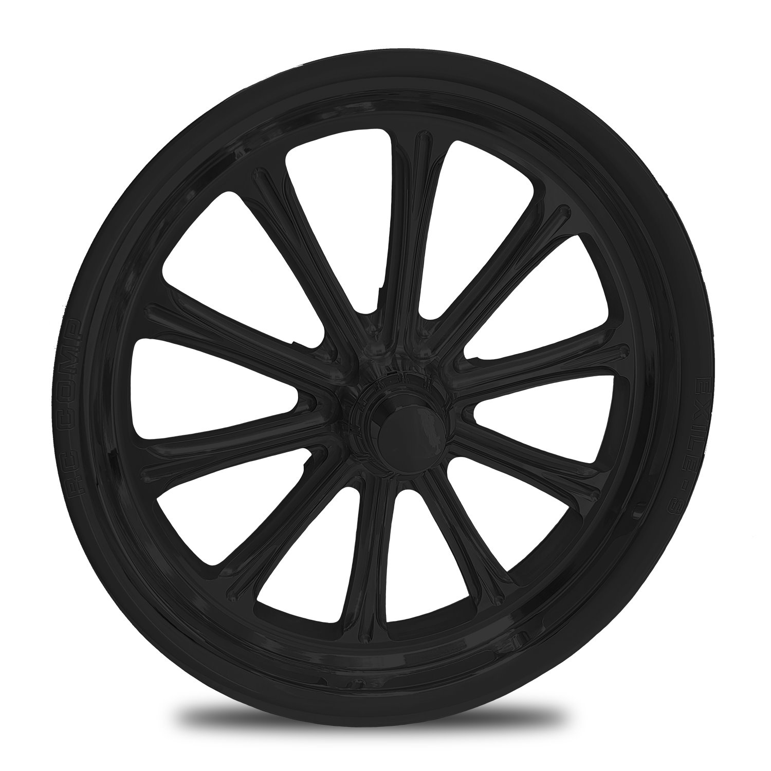 CS72234-05B Exile-S Black Spindle-Mount Front Wheel [Size: 17" x 2.25"] Solid Black