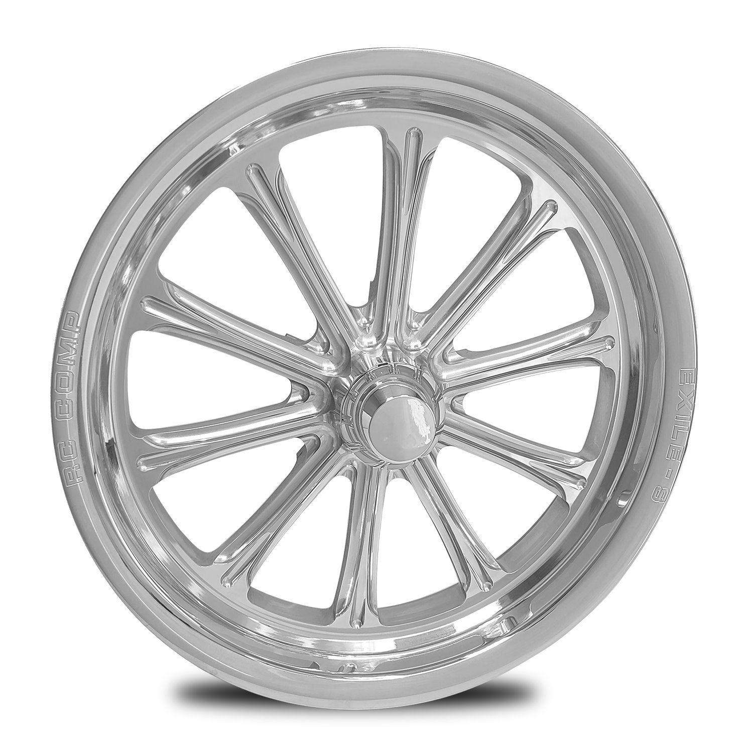 CS72234-05P Exile-S Polished Spindle-Mount Front Wheel [Size: 17" x 2.25"] Polished