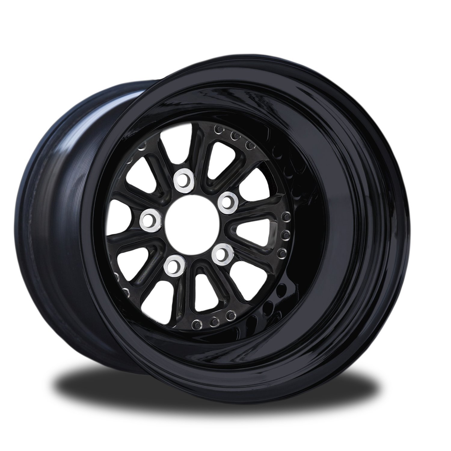 CSA551B-03B Hammer Black Non-Beadlock Rear Wheel [Size: 15" x 8"] Black Anodized w/ Black Barrel