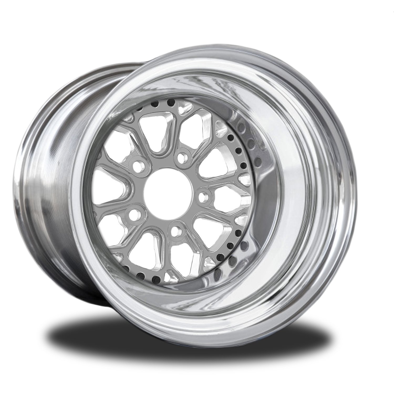 CSA551P-14P impulse Polished Non-Beadlock Rear Wheel [Size: 15" x 8"] Polished w/ Polished Barrel