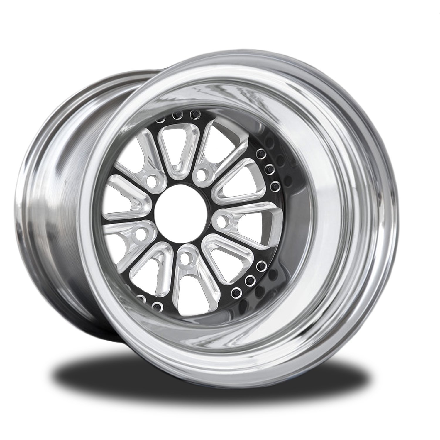 CSA556P-02E Exile Eclipse Non-Beadlock Rear Wheel [Size: 15" x 8"] Black Anodized w/ Machined Accents & Polished Barrel