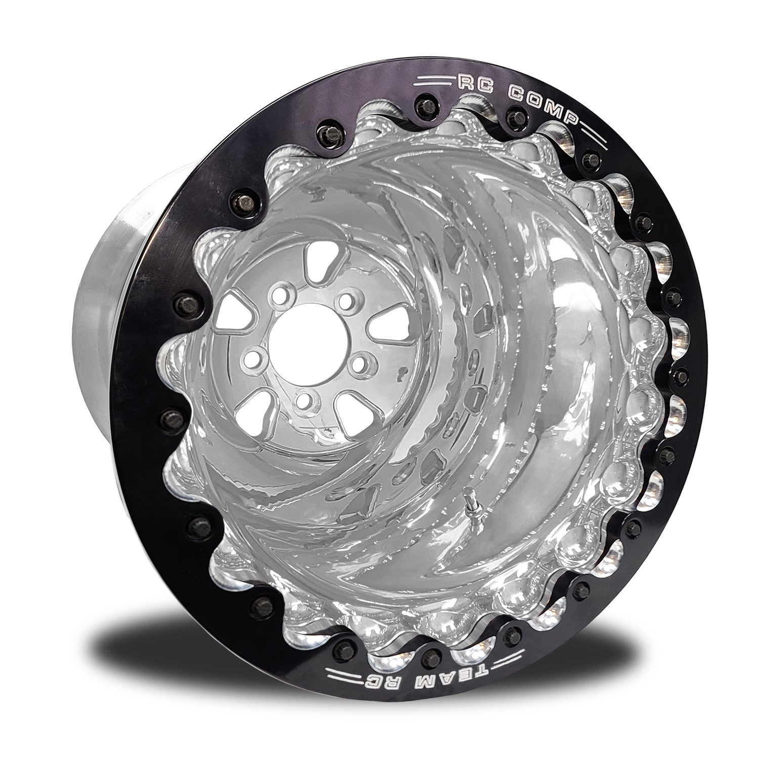 CSM50213P-E F-5 1-Piece Forged Double-Beadlock Rear Wheel [Size: 16" x 16"] Polished w/ Polished Barrel