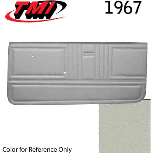 10-80207-3047 PARCHMENT/OFF WHITE - 1967 CAMARO STANDARD DOOR PANELS BASIC SILVER SERIES