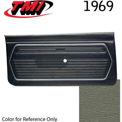 10-80209-3603 MEDIUM GREEN - 1969 CAMARO STANDARD DOOR PANELS BASIC SILVER SERIES
