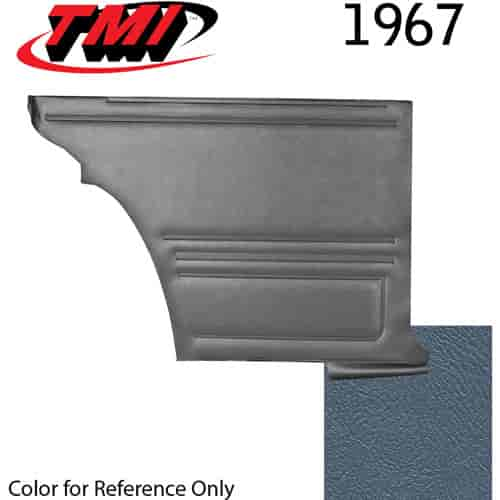 10-8027-2302 LIGHT BLUE METALLIC - 1967 CAMARO COUPE STANDARD REAR QUARTER TRIM PANELS BASIC SILVER SERIES