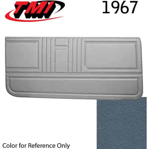 10-80307-2302 LIGHT BLUE METALLIC - 1967 CAMARO STANDARD DOOR PANELS OE GOLD SERIES W/ORIGINAL STYLE BEVELED PLEATS