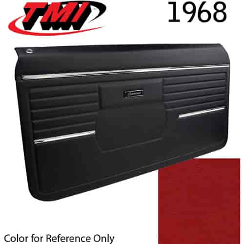 10-80408-3048 RED - 1968 CAMARO STANDARD DOOR PANELS