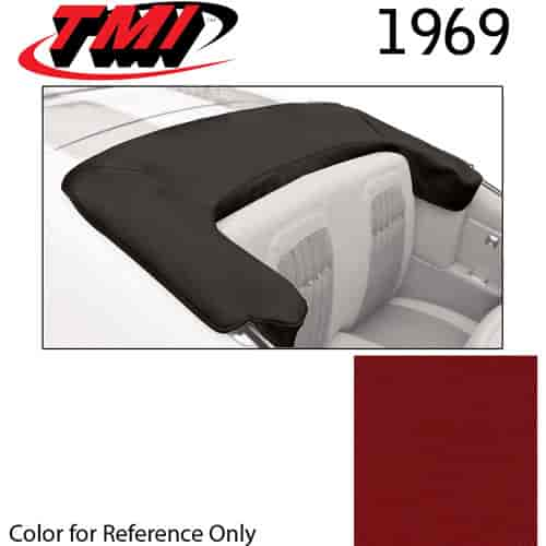 22-8107-3597 MED. RED - 1969 CONVERTIBLE TOP BOOT