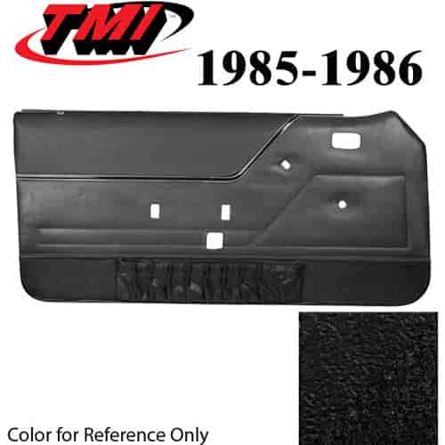 10-73205-958-9P-801 BLACK WITH BLACK CARPET NOT ORIGINAL - 1985-86 MUSTANG COUPE & HATCHBACK DOOR PANELS MANUAL WINDOWS