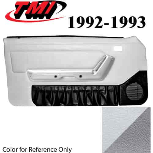 10-74102-965-972 WHITE WITH TITANIUM 1990-92 - 1992-93 MUSTANG CONVERTIBLE DOOR PANELS POWER WINDOWS WITHOUT INSERTS