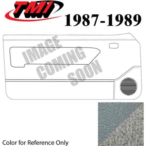 10-74307-953-857 MEDIUM SMOKE GRAY - 1987-89 MUSTANG CONVERTIBLE DOOR PANELS POWER WINDOWS WITHOUT INSERTS