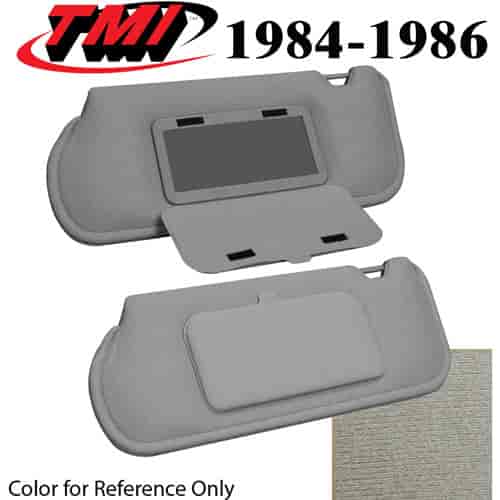 21-73016-1769 CHARCOAL GRAY 1984-86 - 1990-93 SUNROOF MUSTANG SUNVISORS OPTIONAL CLOTH W/MIRRORS