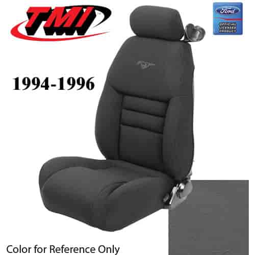 43-76624-L768-PONY 1994-96 MUSTANG GT COUPE FULL SET OPAL GRAY LEATHER UPHOLSTERY FRONT & REAR WITH
