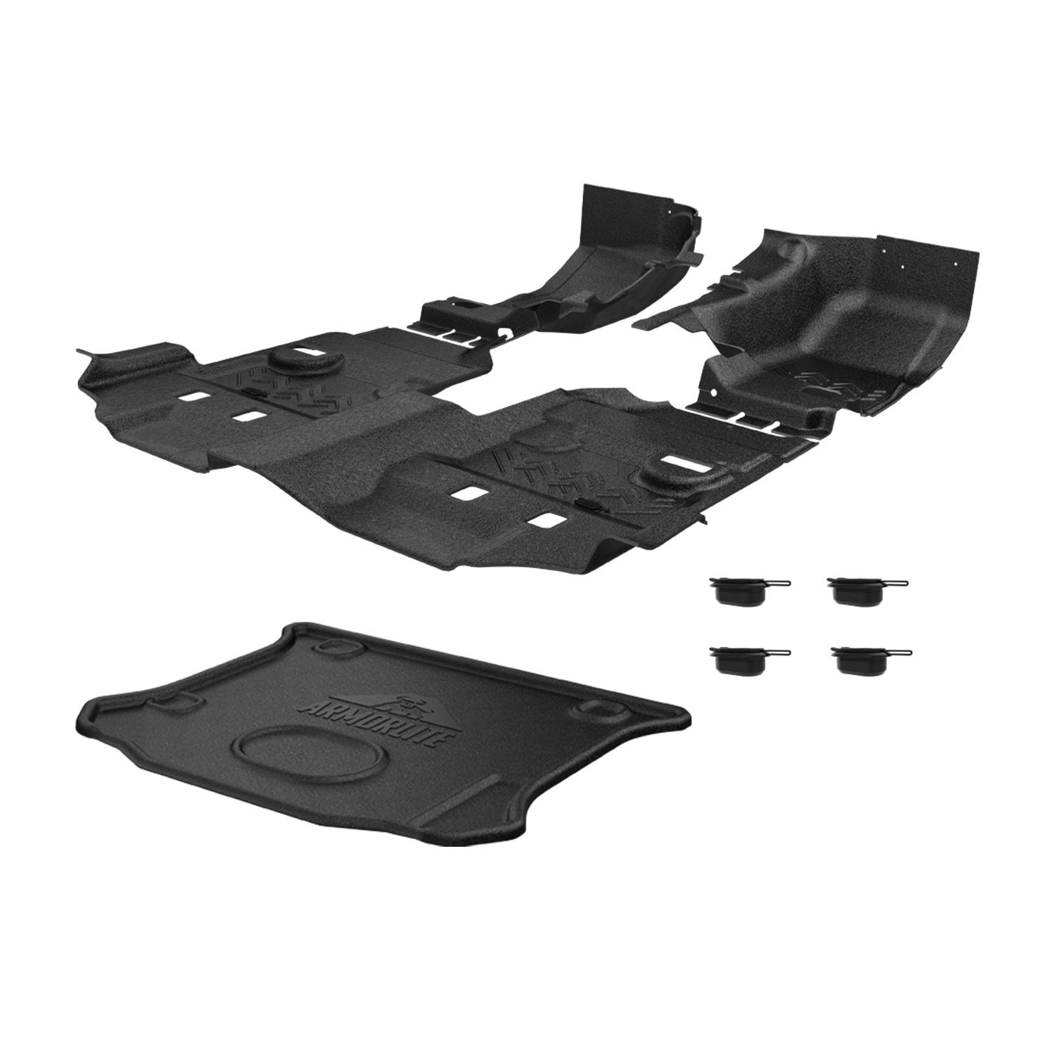 B1006710-BLK1-AA Replacement Flooring System for 2007-2018 Jeep Wrangler JKU 4DR [Mesa Smoke]