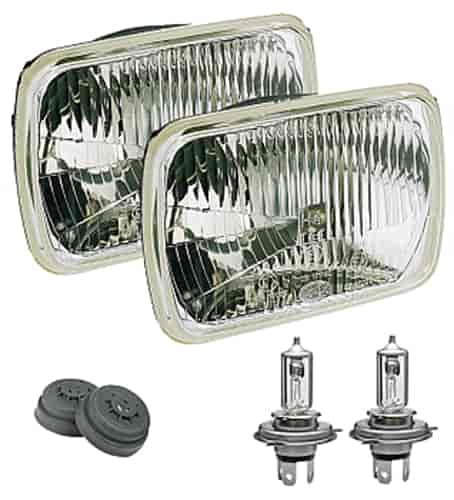 Hella 003427811: 7" x 6" Halogen Conversion Headlamp Kit Includes 2 Lamps,  Bulbs and Dust Boots ECE Approved - JEGS