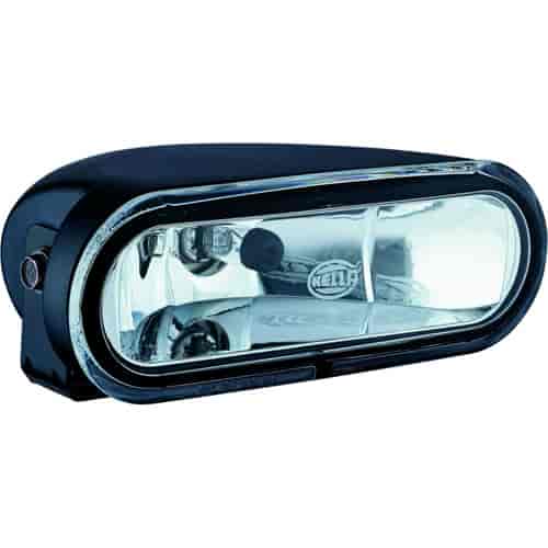 HELLA FF 75 Series Halogen Fog Lamp; Oval; Clear Lens; Black Housing; Upright And Pendant Mounting;