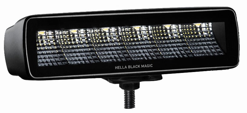 Hella 358176201: Black Magic Series Mini Flood LED Light Bar, 6.200 in.  Length, Surface-Mount, 1,600 Lumens, 30 W, IP68 (Waterproof) and IP69K  (Dust) Approved