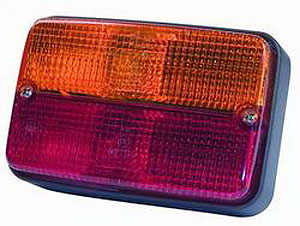 7131 Stop/Turn/Tail Lamp LH Driver Side Rectangle Amber And Red Lens 12V ECE Approved