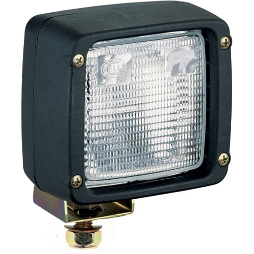 Ultra Beam Halogen Work Lamp Square, Clear Lens Black Housing, Close Range 12V 55W Must be ordered in Qty"s of 80