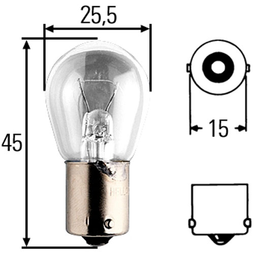 S8 Incandescent Bulb 12V 27W