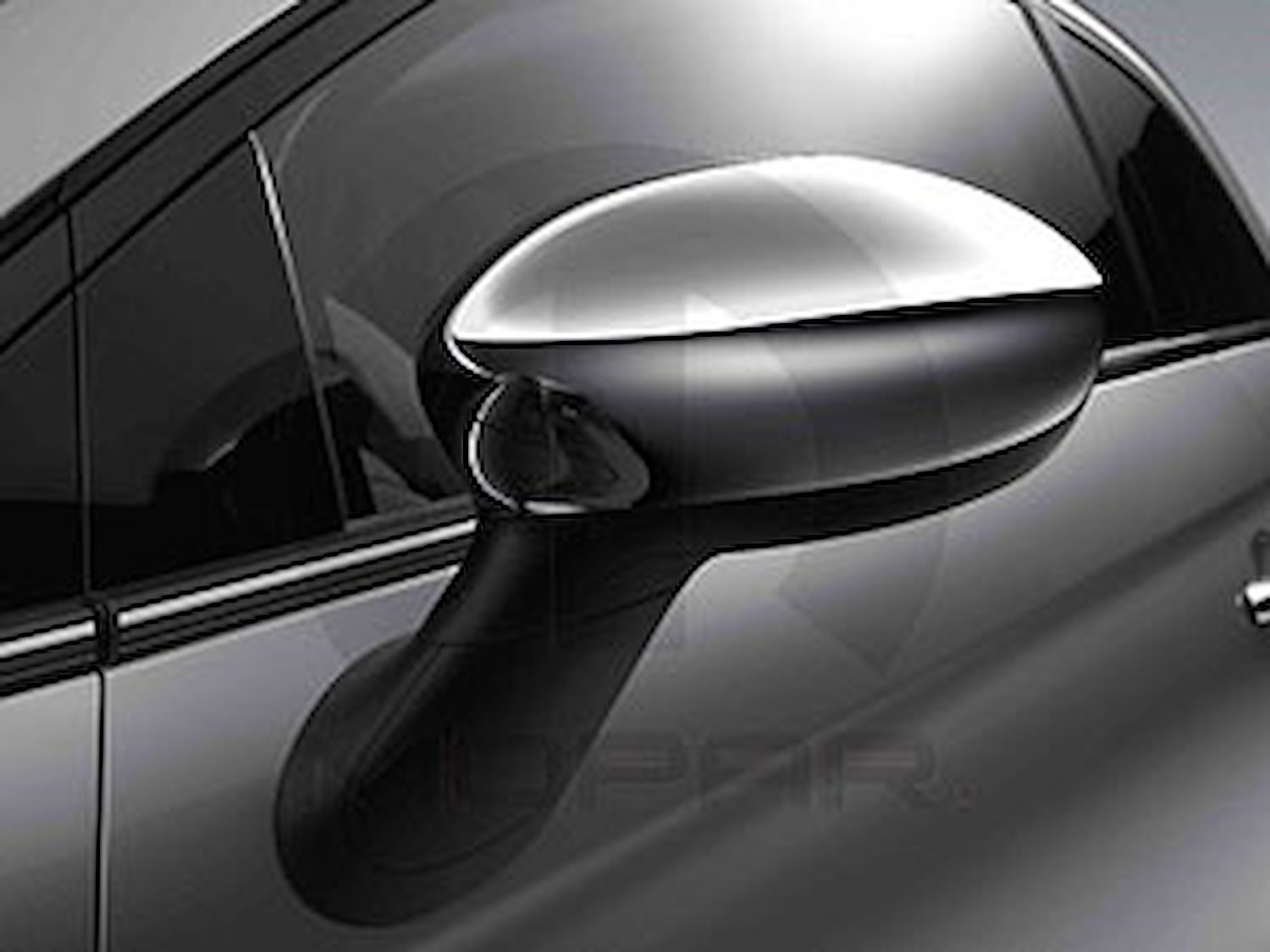 Chrome Mirror Covers 2012-13 Fiat 500 Cabrio/Coupe