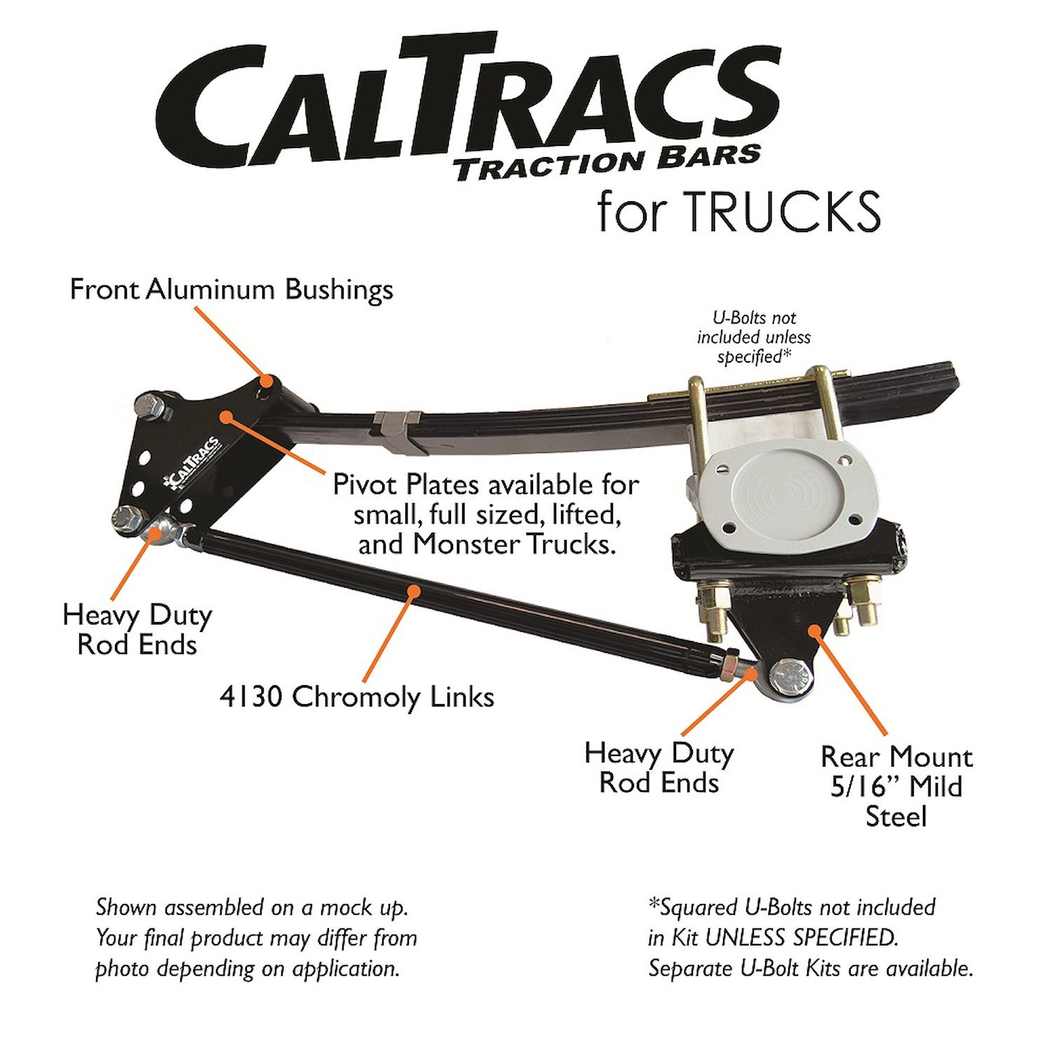 5710 Traction Bars, 2004-2006 Dodge Ram SRT-10 Regular Cab