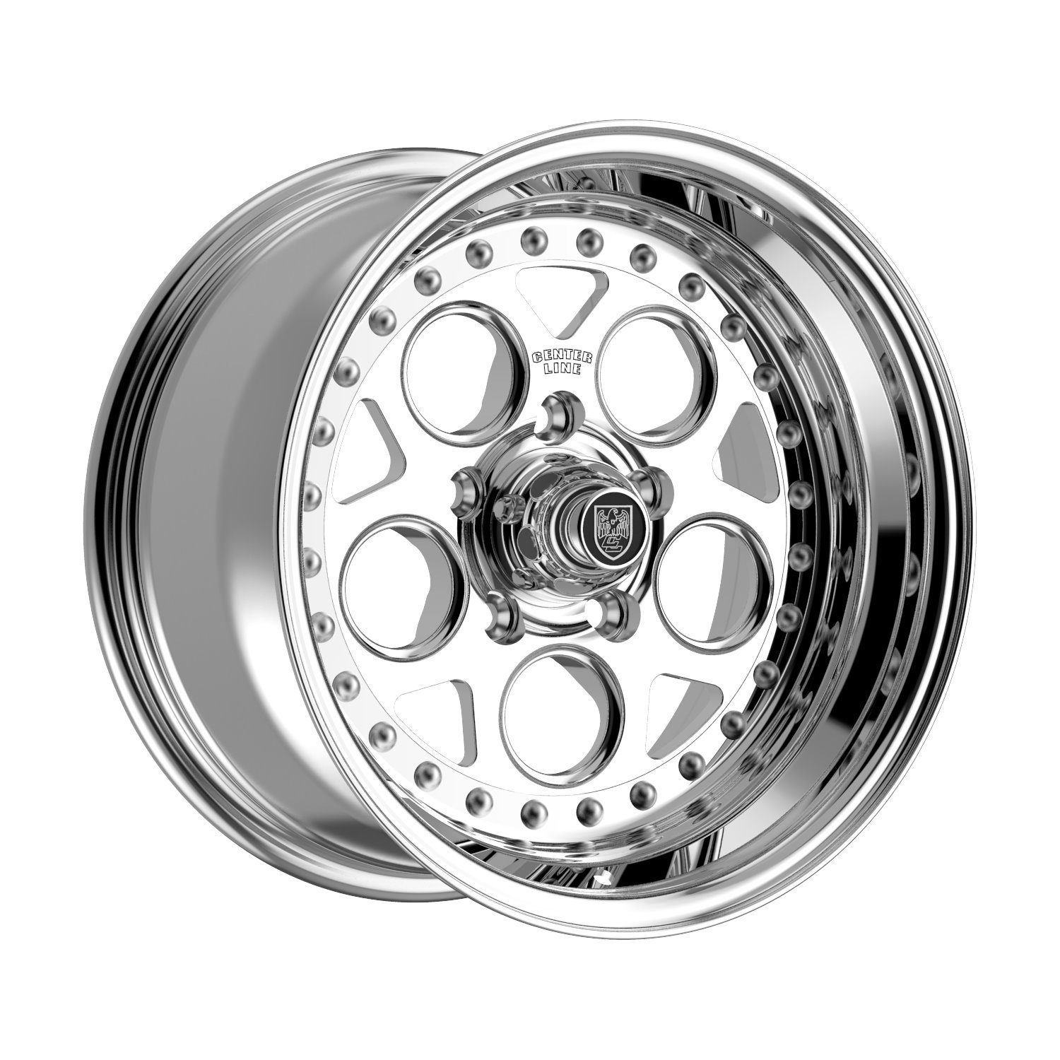 001P-58065+00 Rev 2.0 Wheel [Wheel Size: 15" x 8"] Polish Center with Polished Step Lip