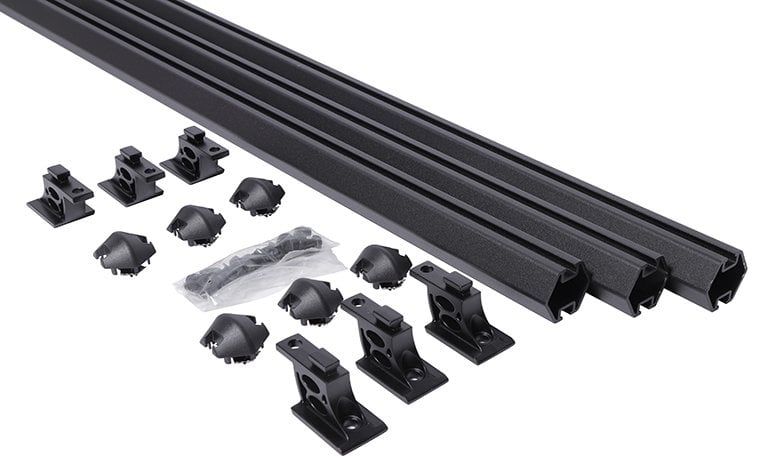 Hex-Series Bed Cargo Rails, 2020-2022 Jeep Gladiator [Texture Black]