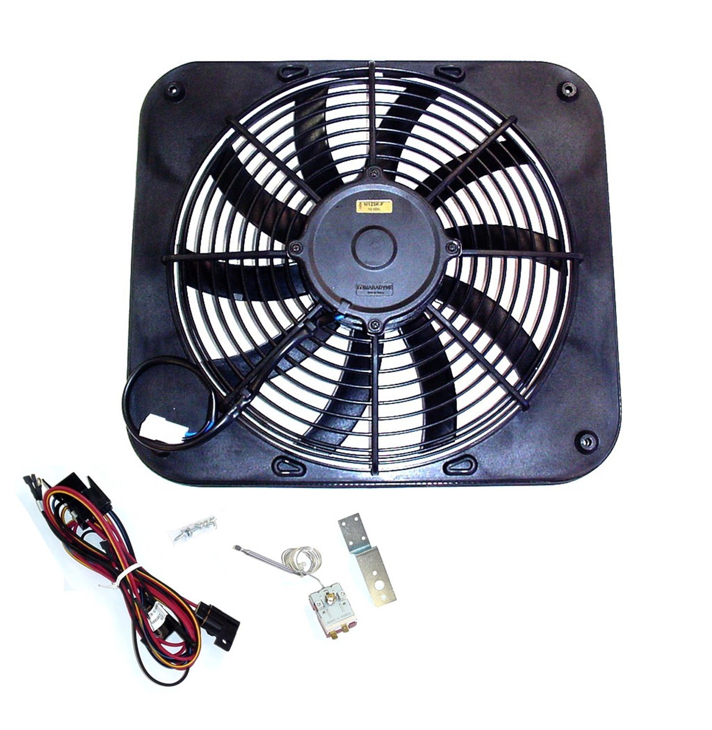 Jetstreme I Series Electric Cooling Fan with Relay Harness, Diameter: 12 in., Type: Single