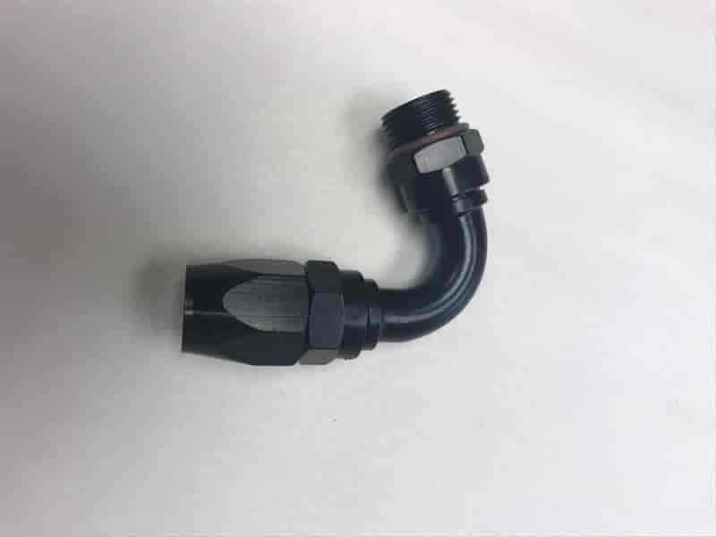 -12 MALE RAD. FITTING X 120 PRO-FLOW HOSE END BLACK