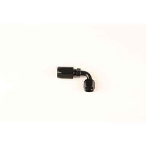 90-Degree Power Steering Hose End -6 AN Black