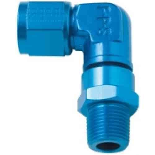 AN 90° Female Swivel to AN Straight Thread Fitting - 994 -6 x 3/8" MPT