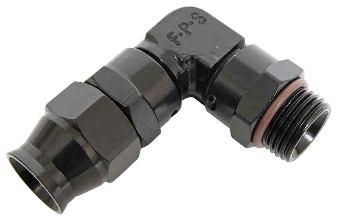 Real-Street Hose End 90-Degree-8 AN [Black]