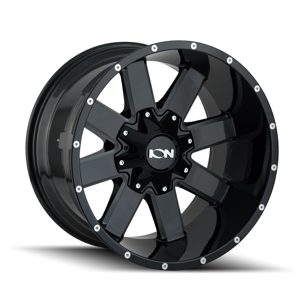 141 141 GLOSS BLACK/MILLED SPOKES 17X9 5-114.3/5-127 18mm 87mm