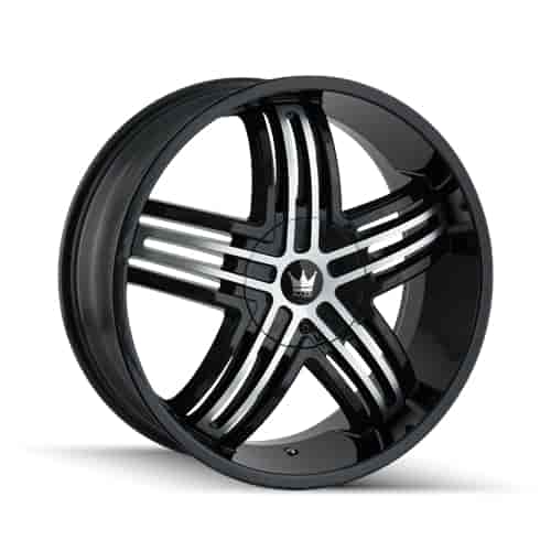 ENTICE 368 GLOSS BLACK/MACHINED FACE 24X9.5 5-115/5-139.7 18mm 87mm