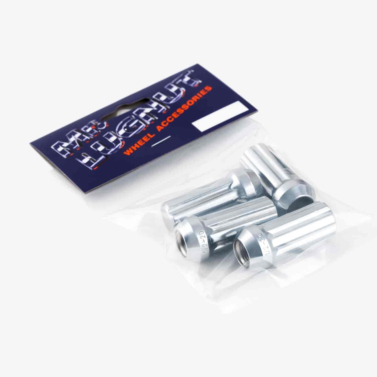 Chrome Closed End Spline Lug Nuts 14mm x 2.00 4/pkg