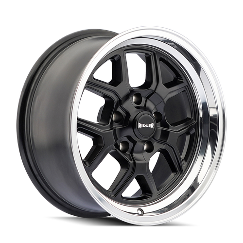 610-Series Wheel, Size: 20" x 10", Bolt Pattern: 5 x 120.650 mm [Finish: Matte Black w/ Polished Lip]