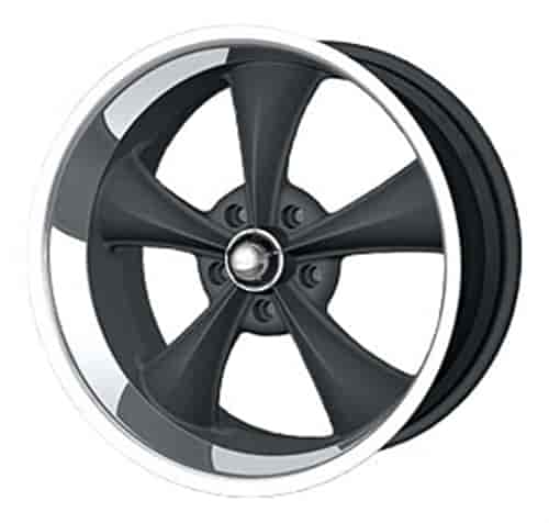 Ridler 695 Series Matte Black w/Machined Lip Wheel Size: 18" x 8" Bolt Circle: 5 x 5" Offset: 0mm